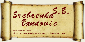 Srebrenka Bandović vizit kartica